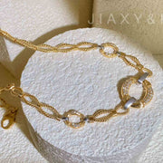 Natural White Diamond Necklace D0.42ct. 18K